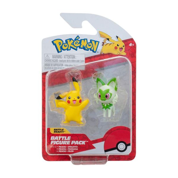 Figura Pokemon Pikachu y Sprigatito Jazwarez