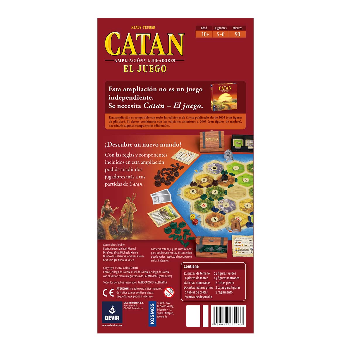 Juego de mesa Catan el Juego Ampliacion 5-6 jugadores