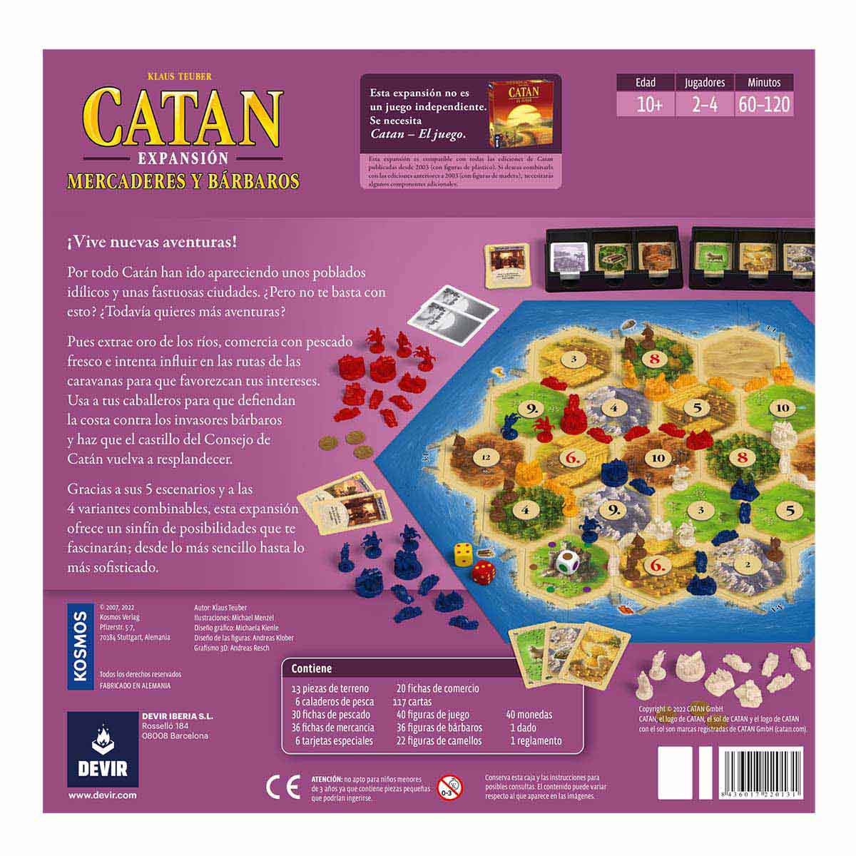 JUEGOS DE MESA CATAN MERCADERES Y BARBAROS 
