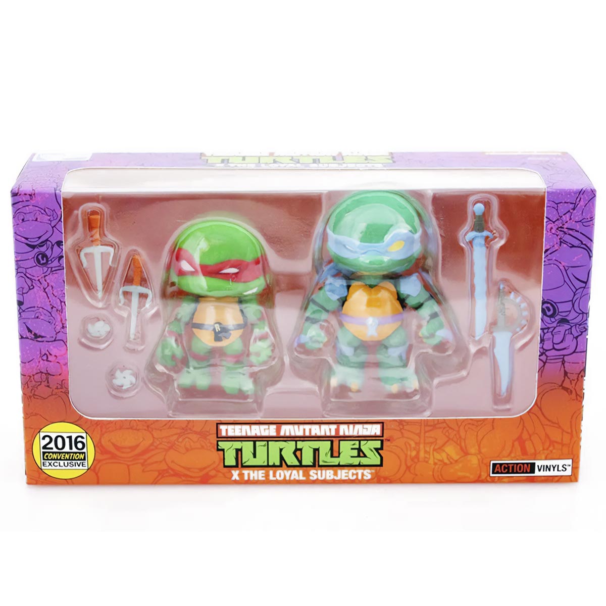 FIGURA ACCION EXCLUSIVE SLASH AND RAPHAEL 2 PACK SDCC 2016 THE LOYAL SUBJECTS