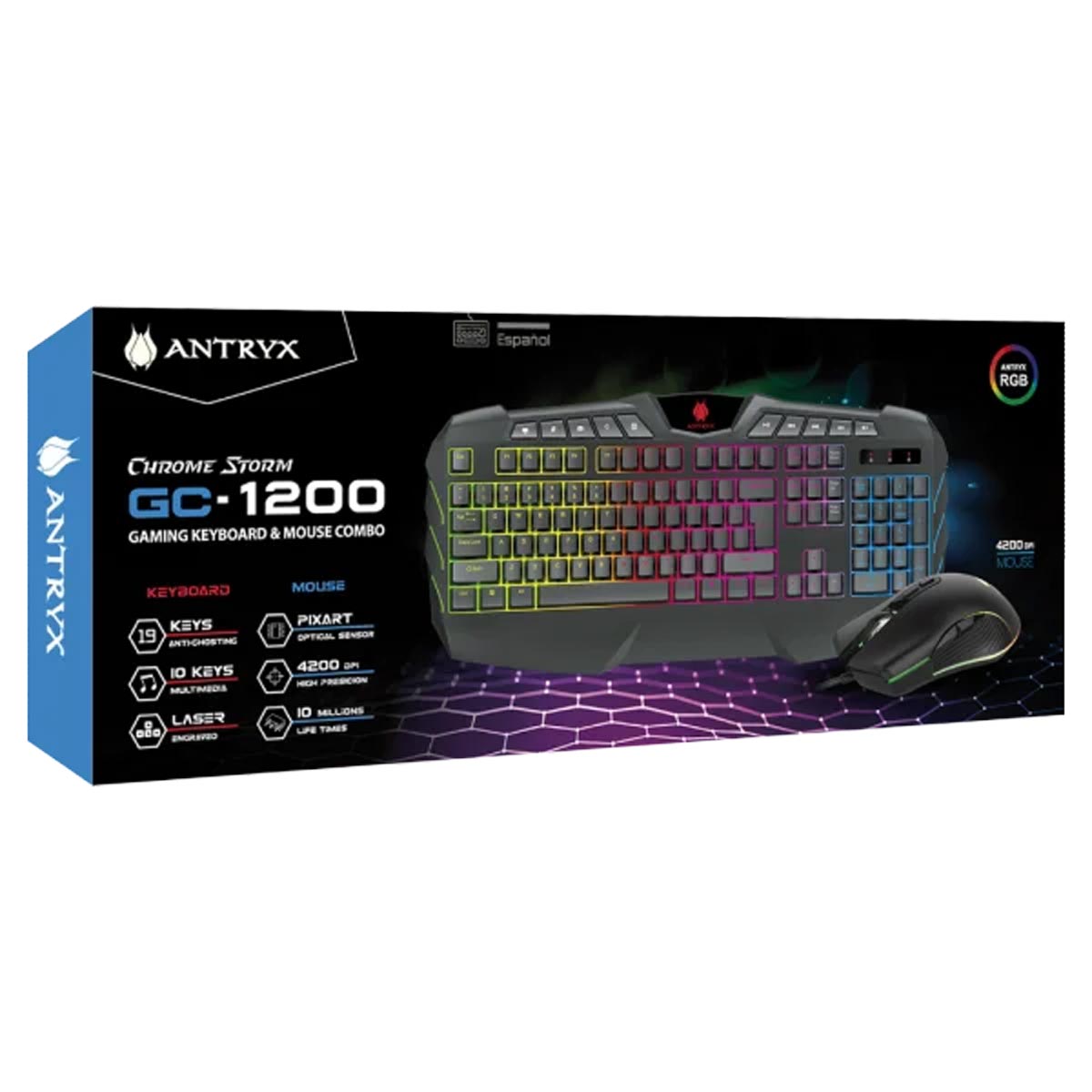 TECLADO + MOUSE PC KIT ANTRYX GC 1200 ANTRYX