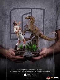 ESTATUA CLEVER GIRL DELUXE ART SCALE 1 10 JURASSIC PARK  IRON STUDIOS