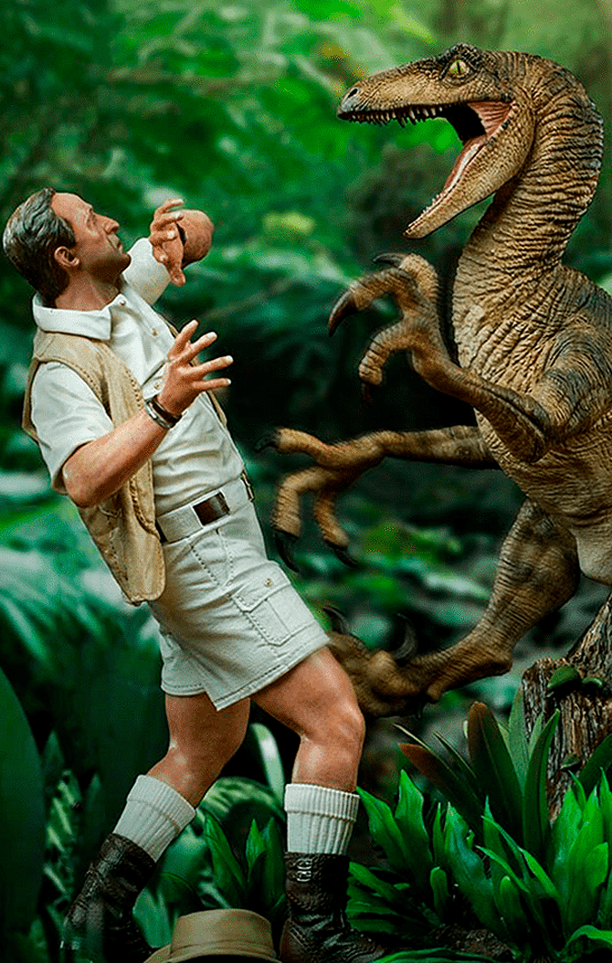 ESTATUA CLEVER GIRL DELUXE ART SCALE 1 10 JURASSIC PARK  IRON STUDIOS