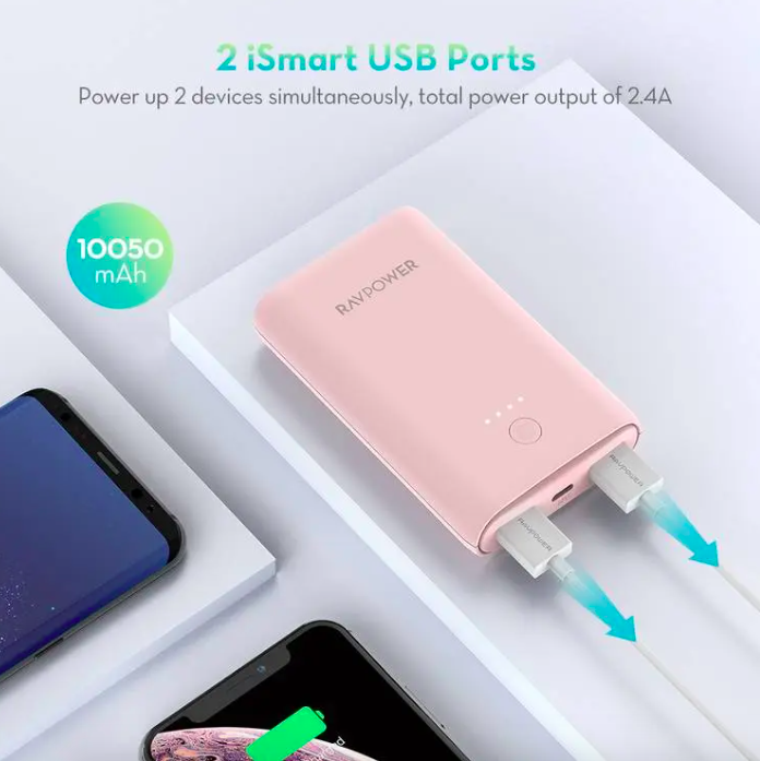 POWERBANK PORTÁTIL 10050MAH ROSADO RAV POWER