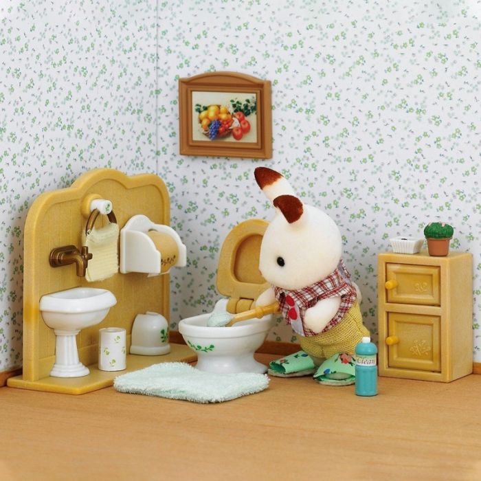  SET BAÑO COCO CONEJO SYLVANIAN FAMILIES