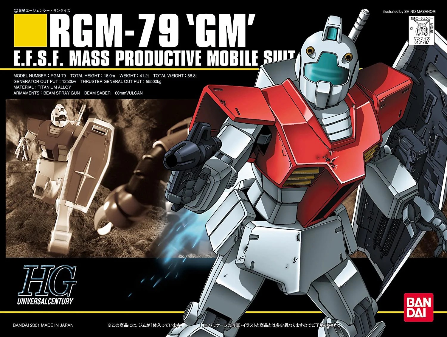MODEL KIT  1/144 HGUC RGM-79 GM BANDAI HOBBY