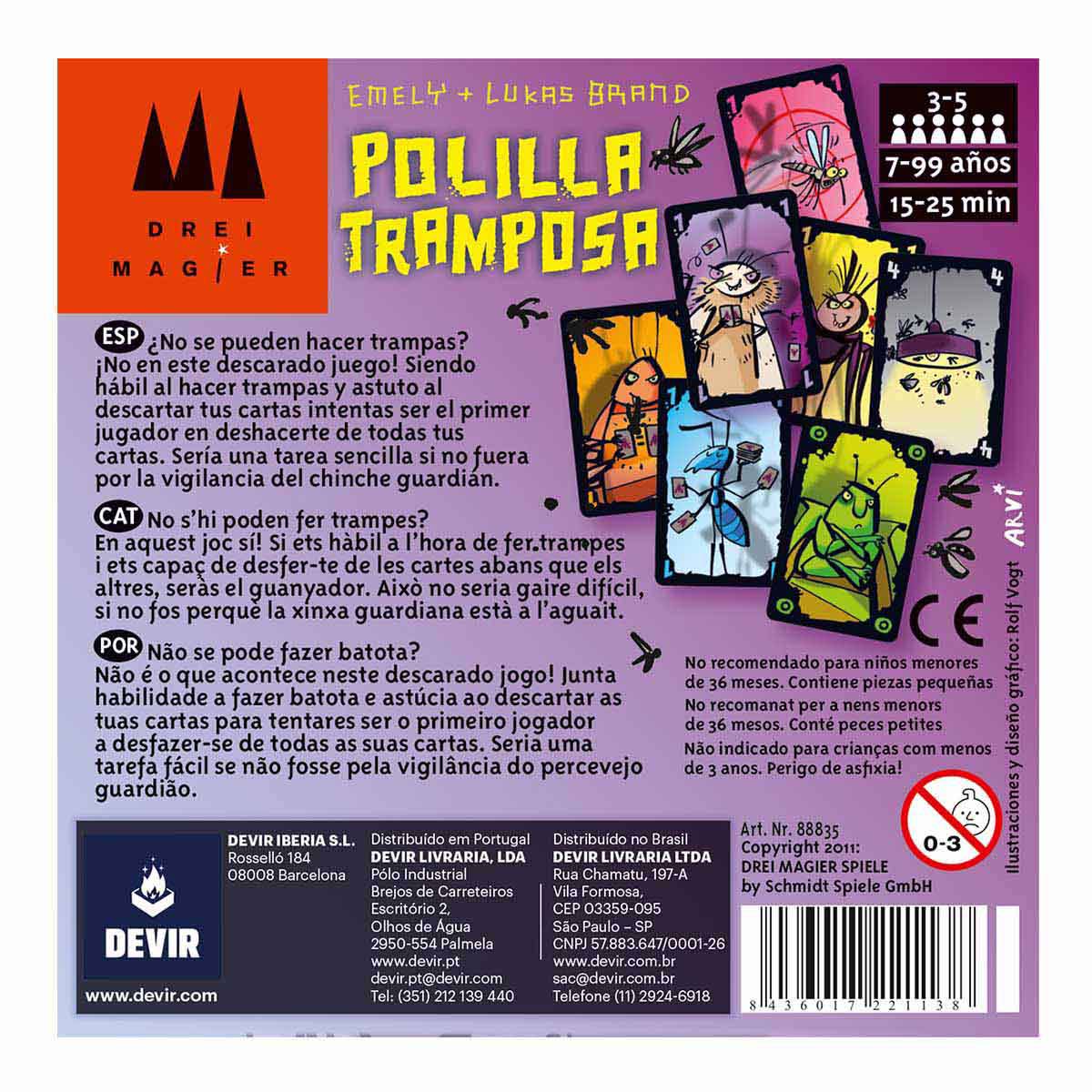 JUEGO DE MESA POLILLA TRAMPOSA DEVIR