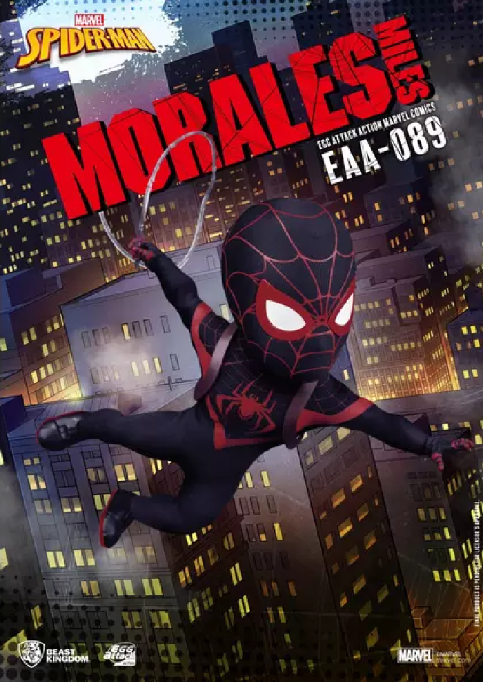 FIGURA ACCION EGG ATTACK ACTION 089 SPIDER MAN MILES MORALES MARVEL COMICS  BEAST KINGDOM