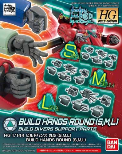 KIT ACCESORIOS HG 1/144 BUILD HANDS ROUND SML BANDAI HOBBY