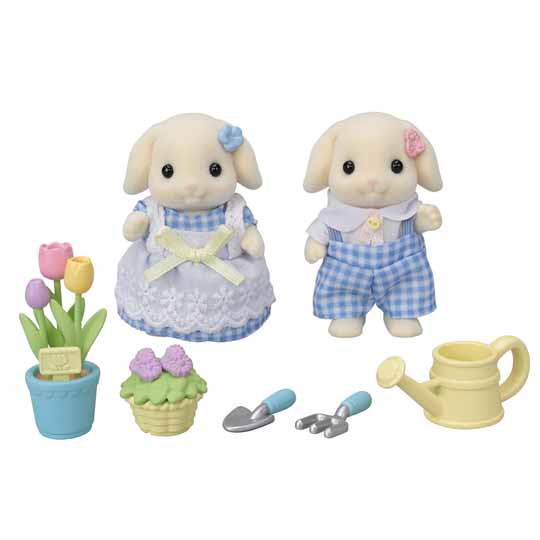 SET HERMANOS CONEJO FLORA SYLVANIAN FAMILIES