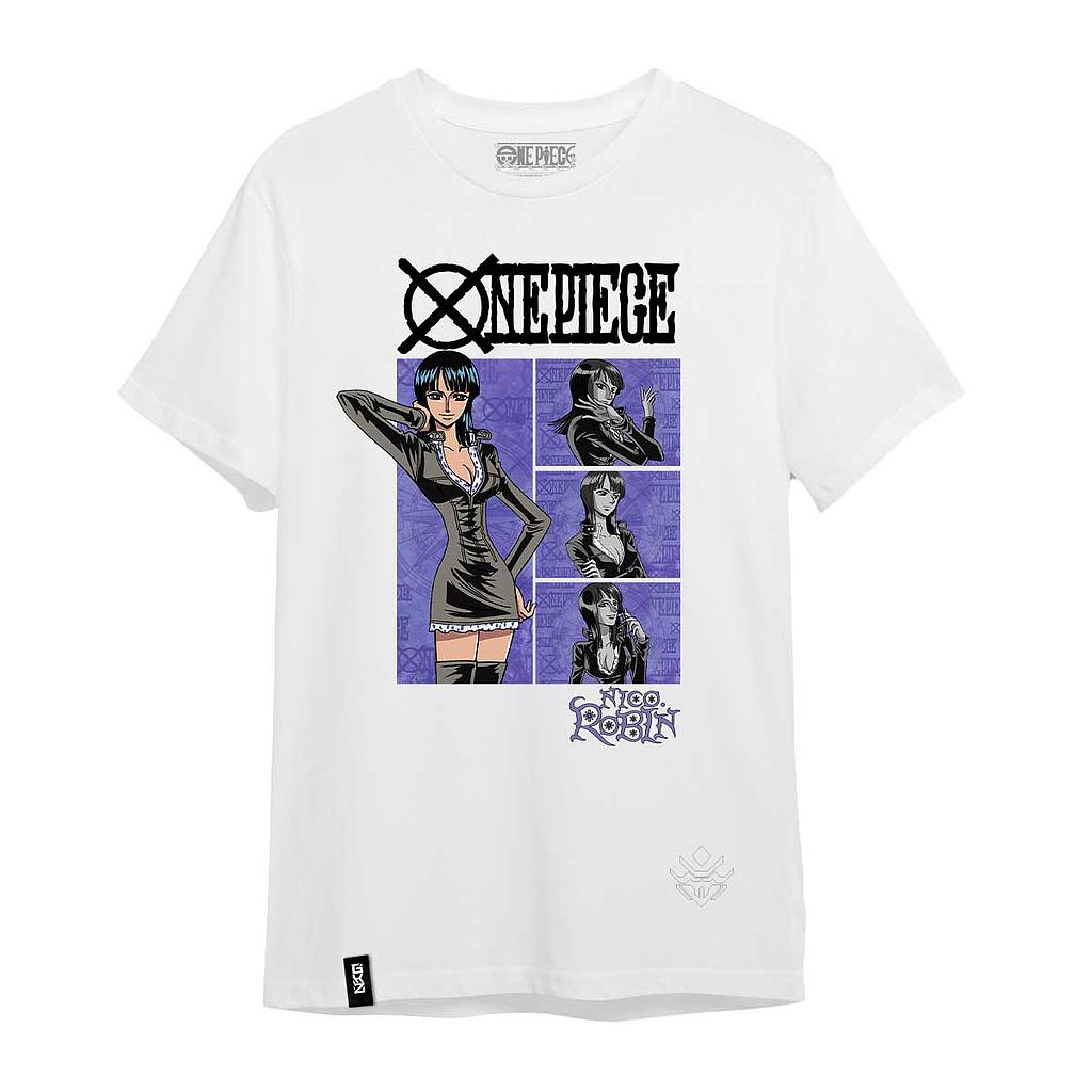 POLERA NICO ROBIN BLANCA - ONE PIECE - Geekz