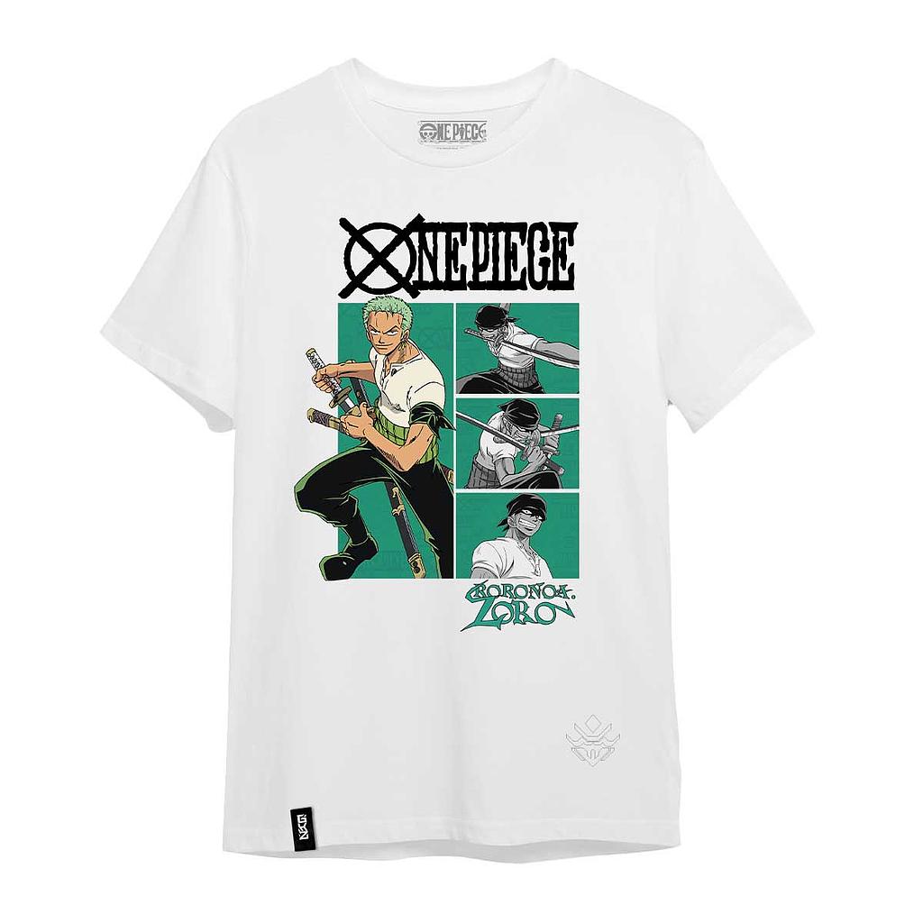 POLERA ZORO BLANCA - ONE PIECE - Geekz