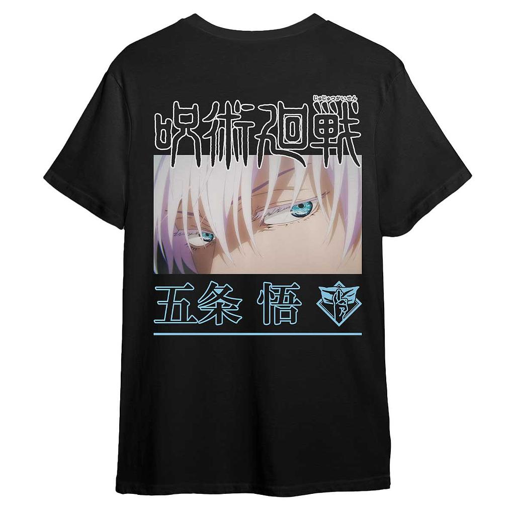 POLERA GOJO NEGRA REVERSE - JUJUTSU KAISEN - GEEKZ