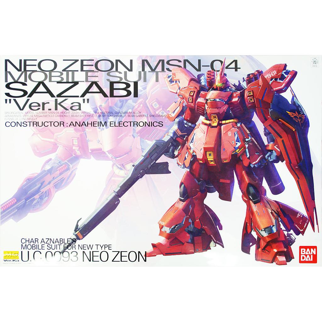 MODEL KIT MG 1/100 MSN 04 SAZABI VER.KA BANDAI HOBBY