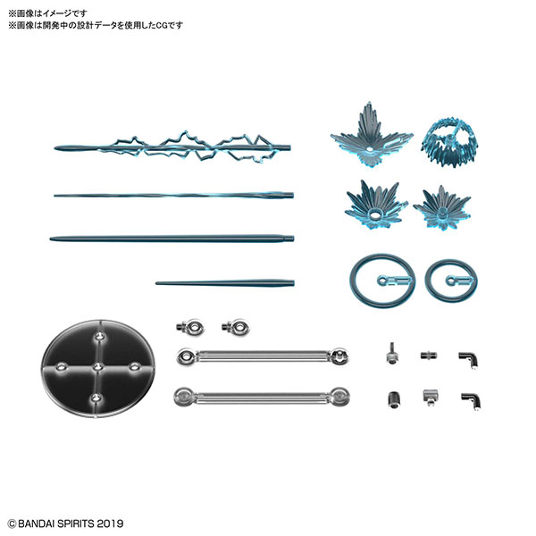 KIT ACCESORIOS CUSTOMIZE EFFECT GUNFIRE IMAGE VER. BLUE BANDAI HOBBY