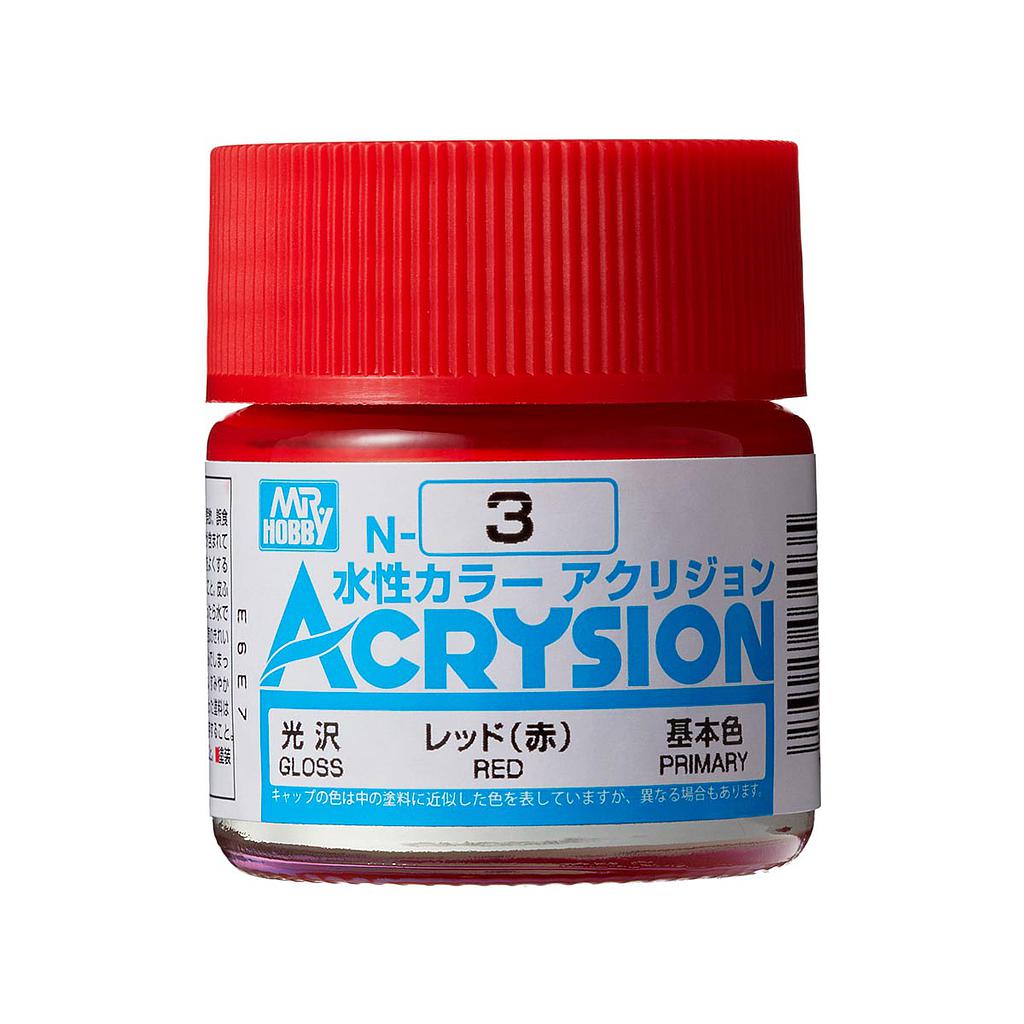 PINTURA N3 ACRYSION COLOR RED MR. HOBBY
