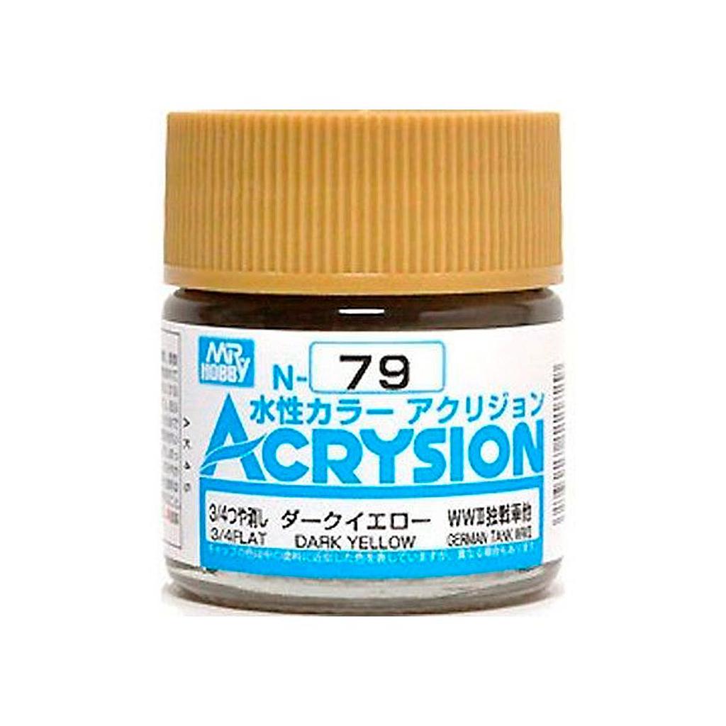 PINTURA N79 ACRYSION COLOR DARK YELLOW MR. HOBBY