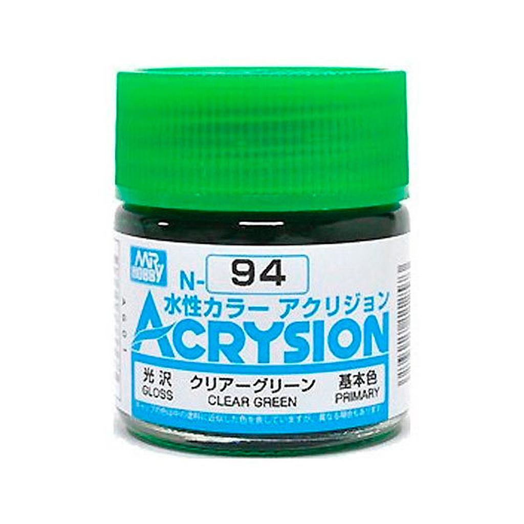 PINTURA N94 ACRYSION COLOR GREEN MR. HOBBY