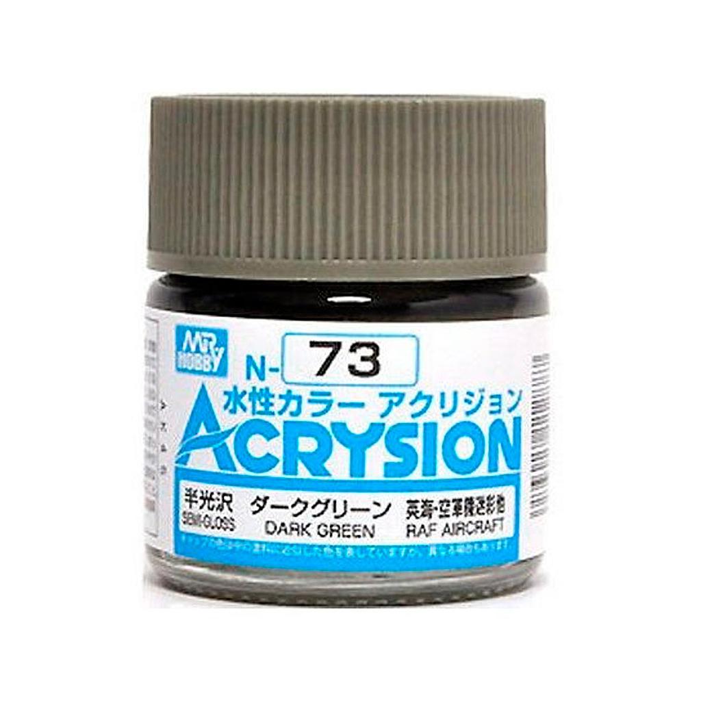 PINTURA N73 ACRYSION COLOR DARK GREEN MR. HOBBY