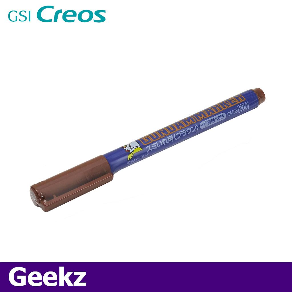 MARCADOR GM03 BROWN FINE LINE 10. GSI MR. HOBBY