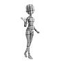 S.H.Figuarts BODY-CHAN -KEN SUGIMORI- Edition -WIREFRAME-(Gray Color Ver.) TAMASHII NATIONS